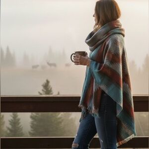 Southwestern Patterned Poncho